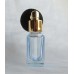 FBNM07 modrý  - plnitelný modrý skleněný flakon na parfém s balónkovým rozprašovačem