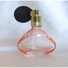 FMBO03 růžový  - plnitelný skleněný flakon na parfém s malým balónkovým rozprašovačem