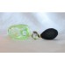 FMBO05 zelený  - plnitelný skleněný flakon na parfém s malým balónkovým rozprašovačem