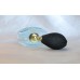 FMBO07 akvamarínový  - plnitelný skleněný flakon na parfém s malým balónkovým rozprašovačem